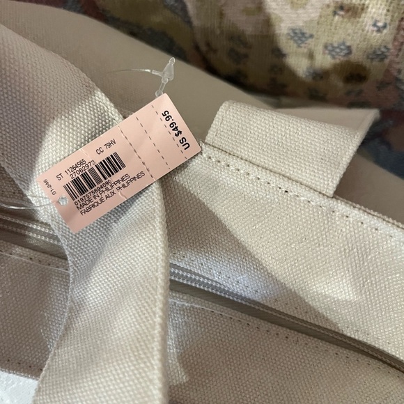 Victoria's Secret Cream Tote Bag with Scarf Accent - Picture 10 of 10